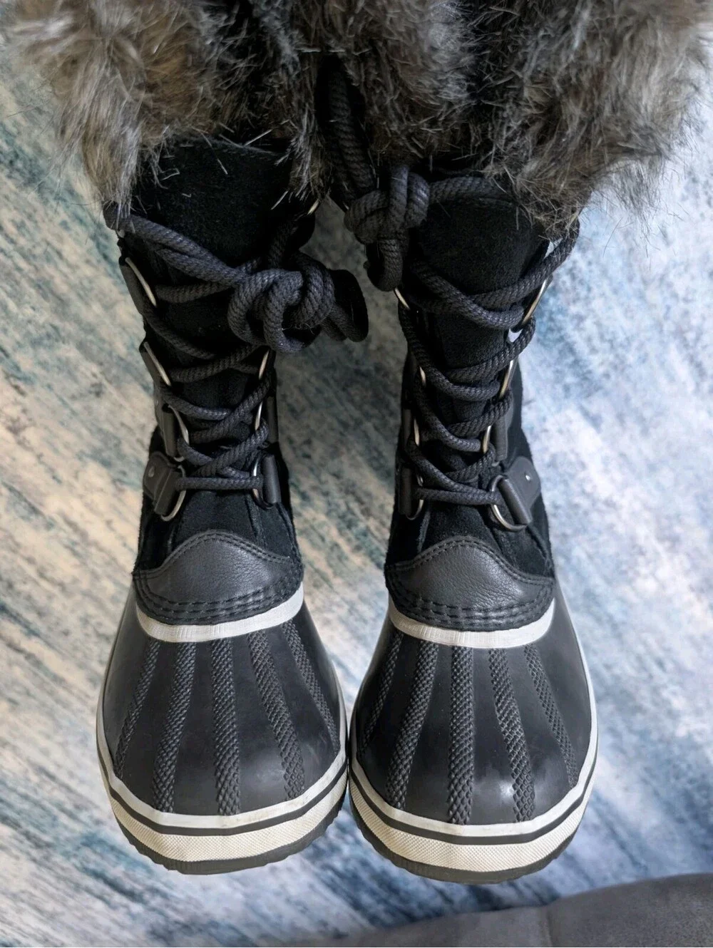 SOREL Joan Of Arctic Waterproof Boots Womens Size 7 Snow Rain Winter Faux Fur